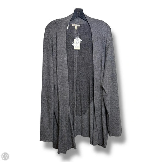 Cardigan By Dana Buchman In Grey, Size: 3x