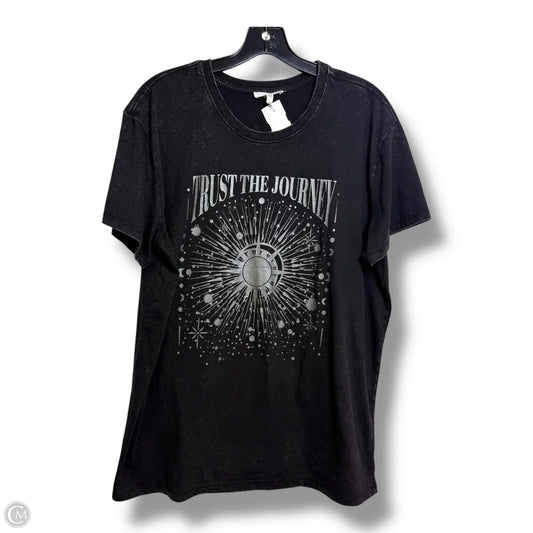 Top Short Sleeve By Maurices In Black, Size: Xl