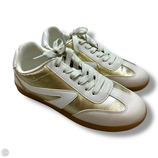 Shoes Sneakers By Dv In Gold, Size: 7.5