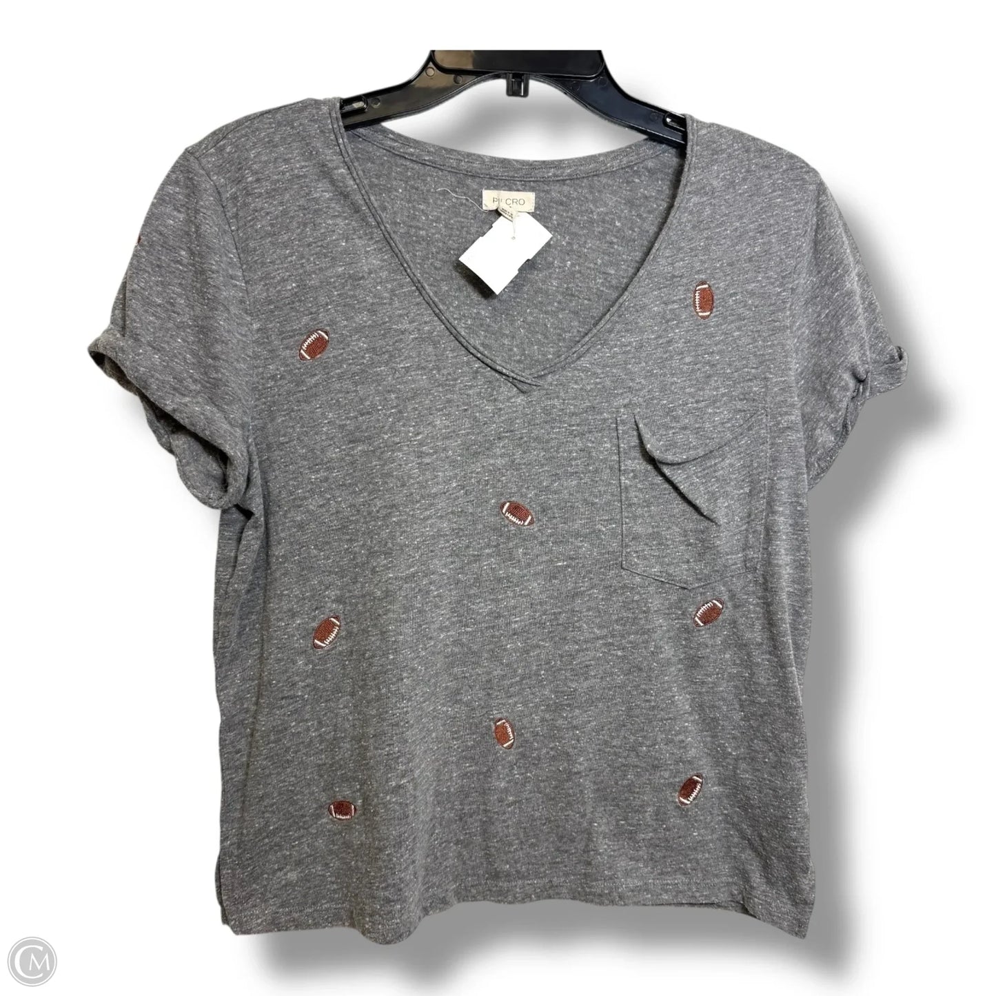 Top Short Sleeve By Pilcro In Grey, Size: S