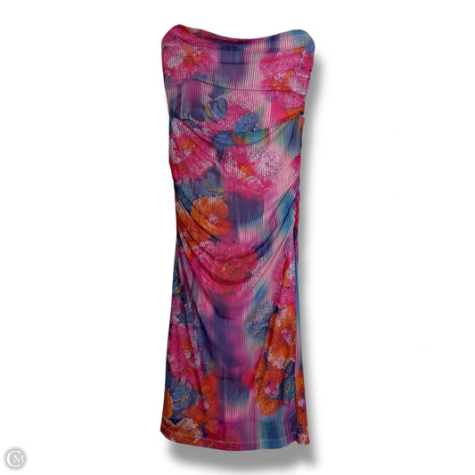 The Soleil Slim Strapless Ruched Mesh Dress Casual Maxi By Anthropologie In Multi-colored, Size: Xl