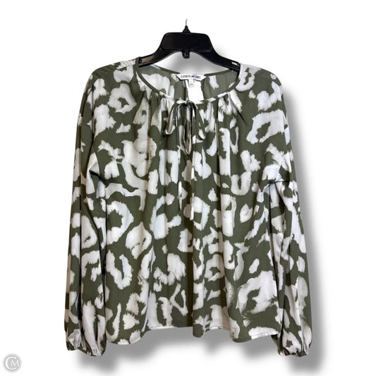 Top Long Sleeve By Elizabeth And James In Animal Print, Size: L