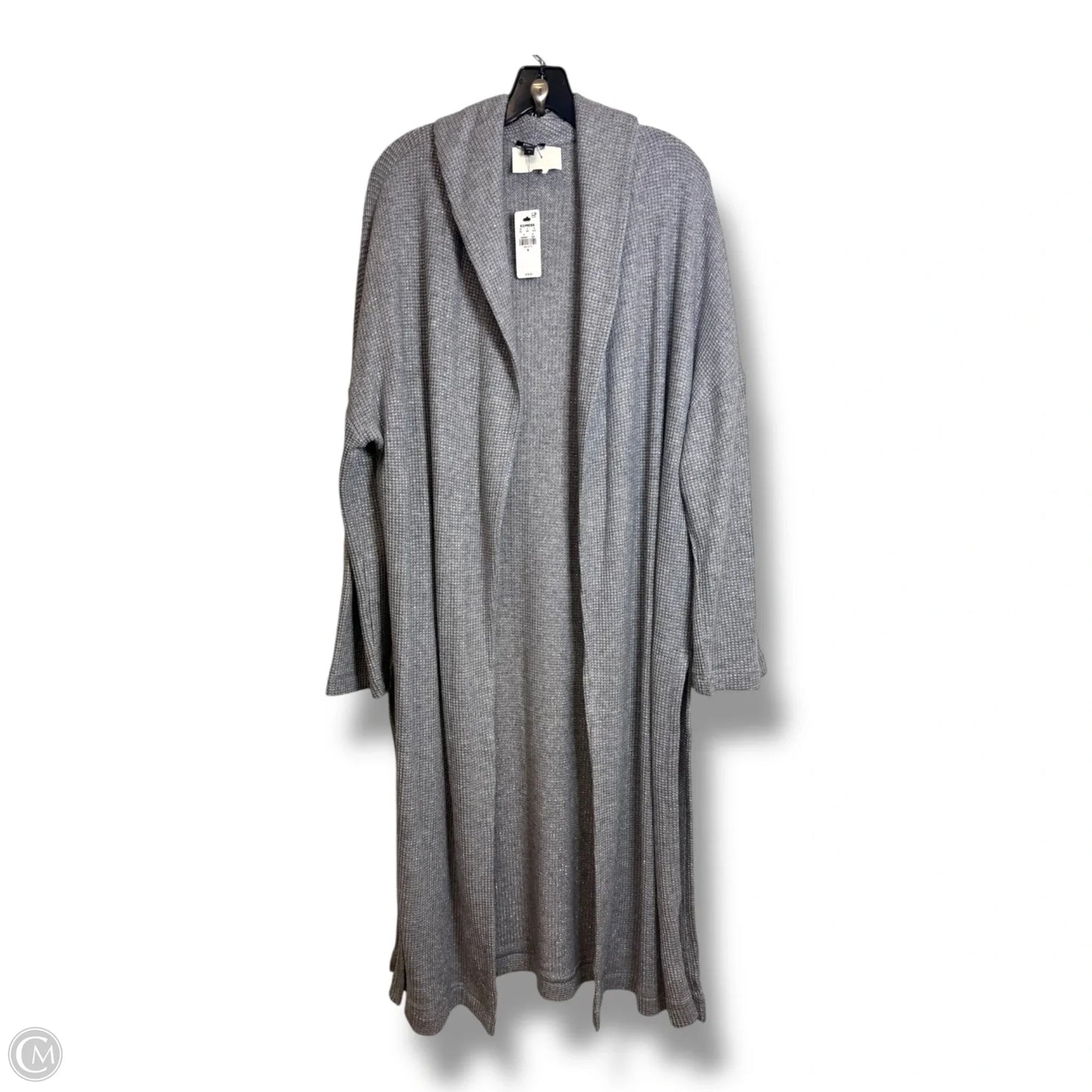 Cardigan By Express In Grey & Silver, Size: M