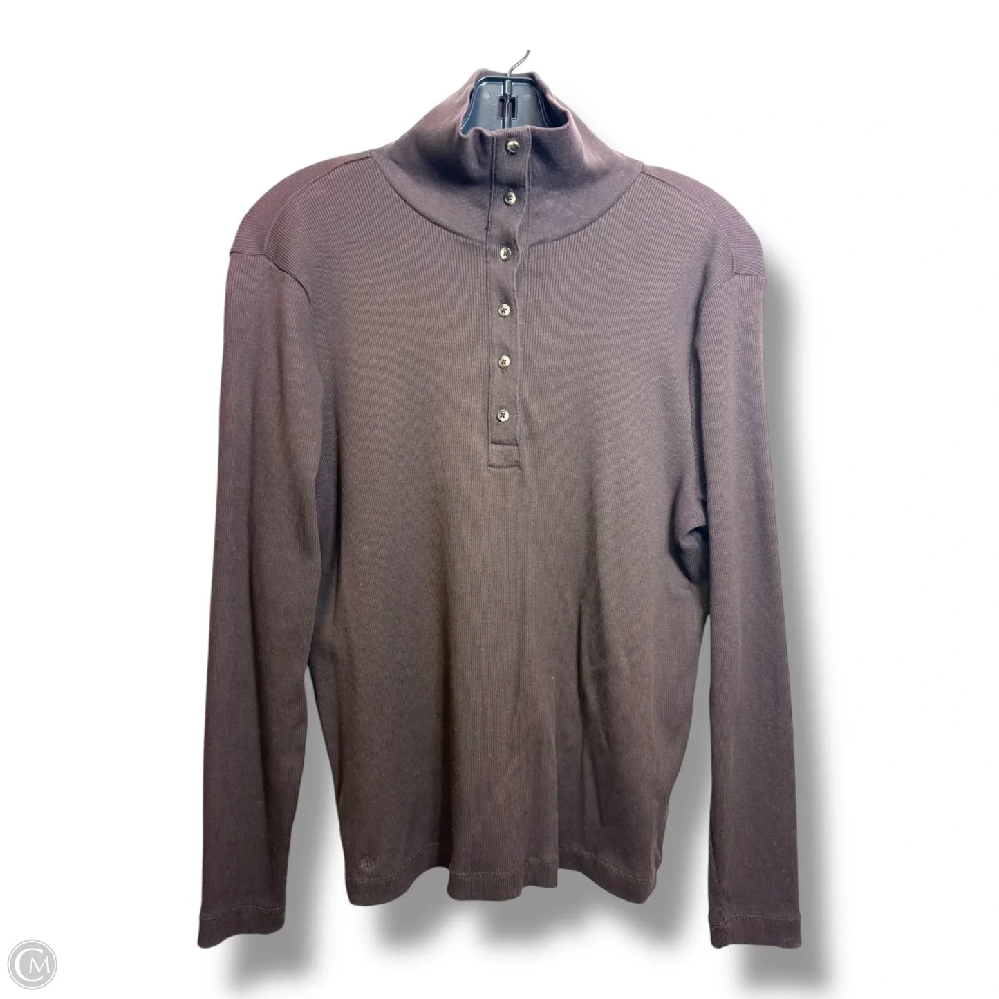 Top Long Sleeve By Ralph Lauren In Brown, Size: 1x