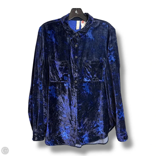 Top Long Sleeve Basic By Pilcro In Blue, Size: 8