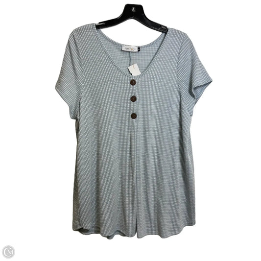 Top Short Sleeve Basic By Clothes Mentor In Blue, Size: 2x