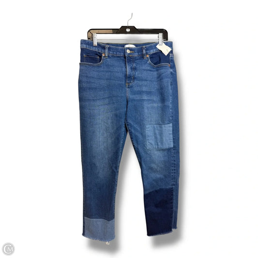Jeans Cropped By Loft In Blue Denim, Size: 10
