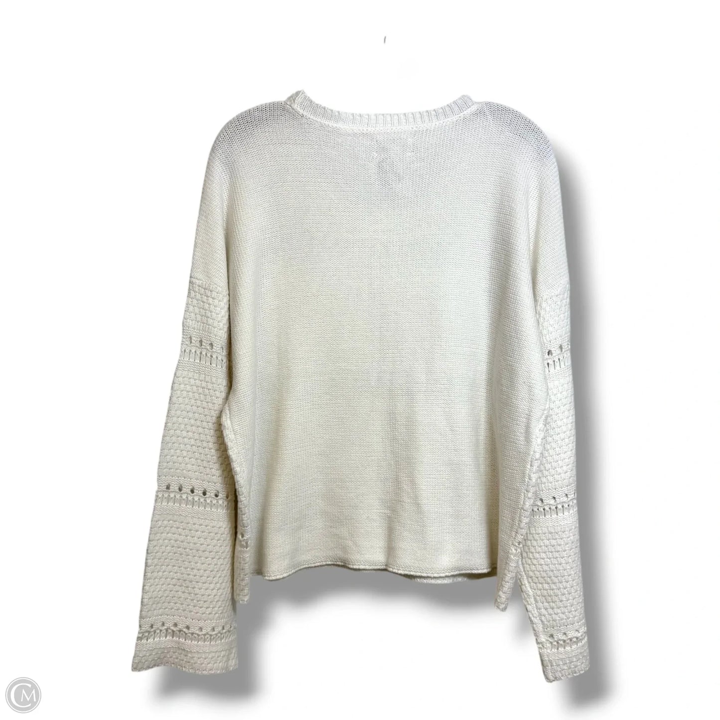 Sweater By Lucky Brand In White, Size: L