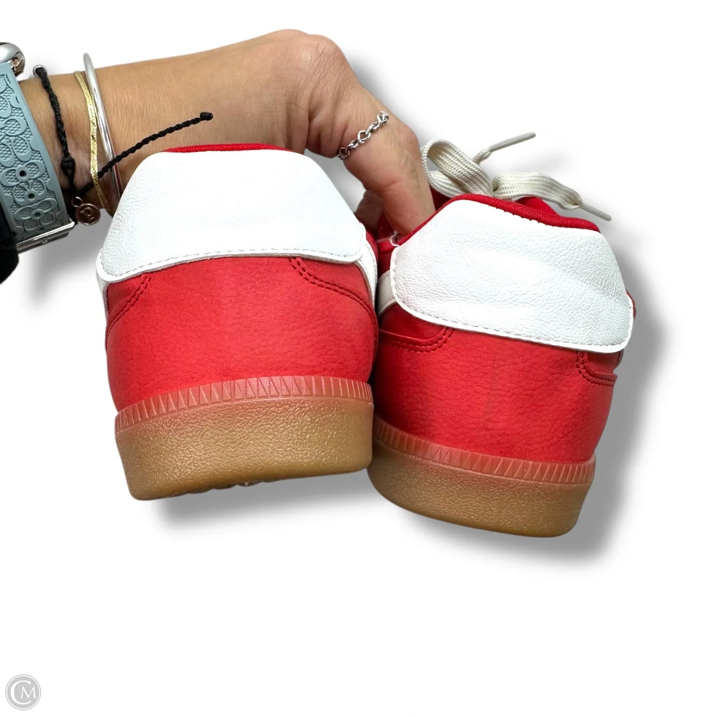 Shoes Sneakers By Dolce Vita In Red & White, Size: 8.5