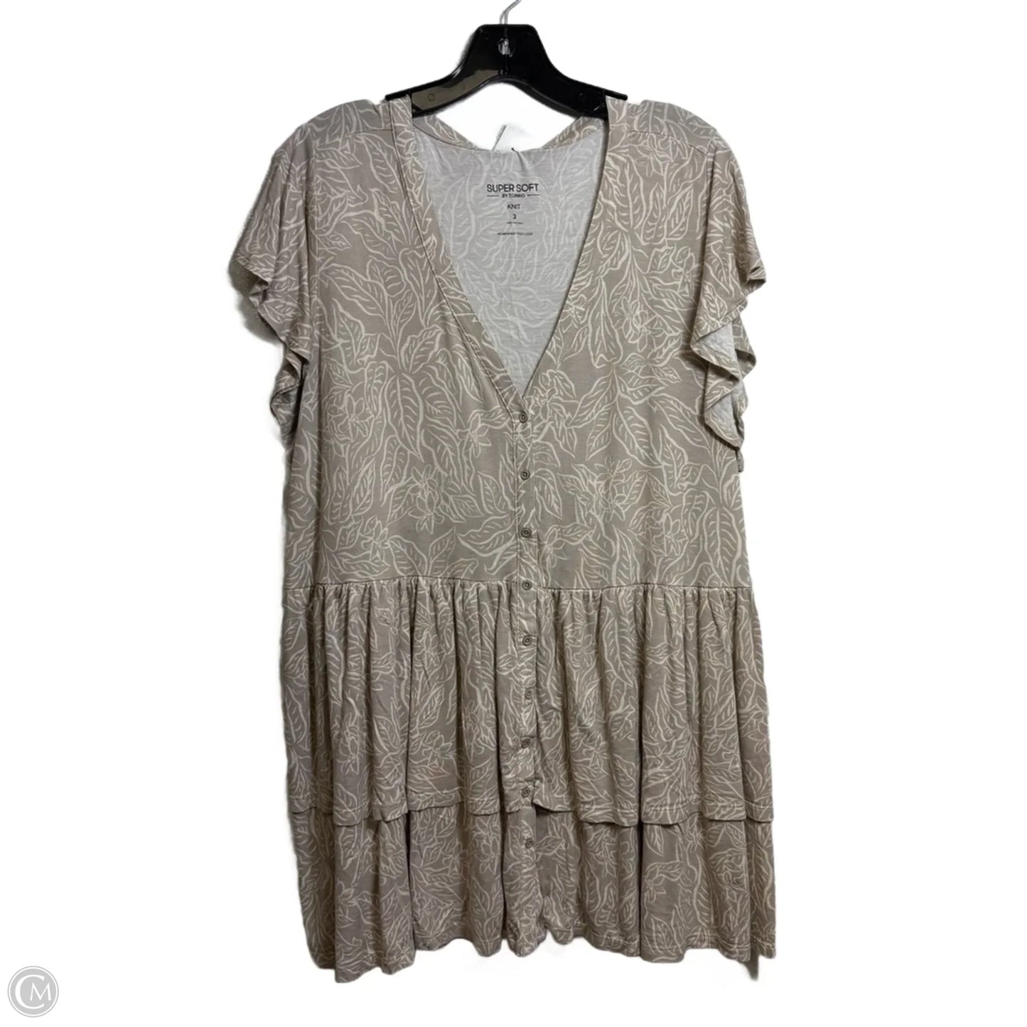 Top Short Sleeve Basic By Torrid In Tan, Size: 3x