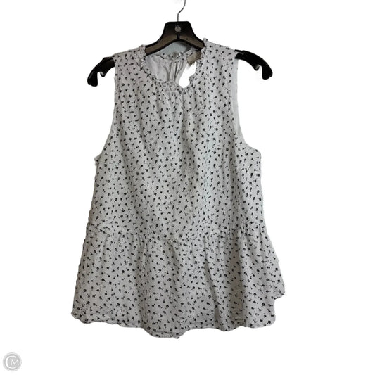 Top Sleeveless Basic By Loft In White, Size: L