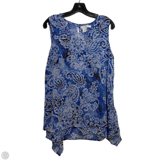 Top Sleeveless Basic By Fever In Blue, Size: M