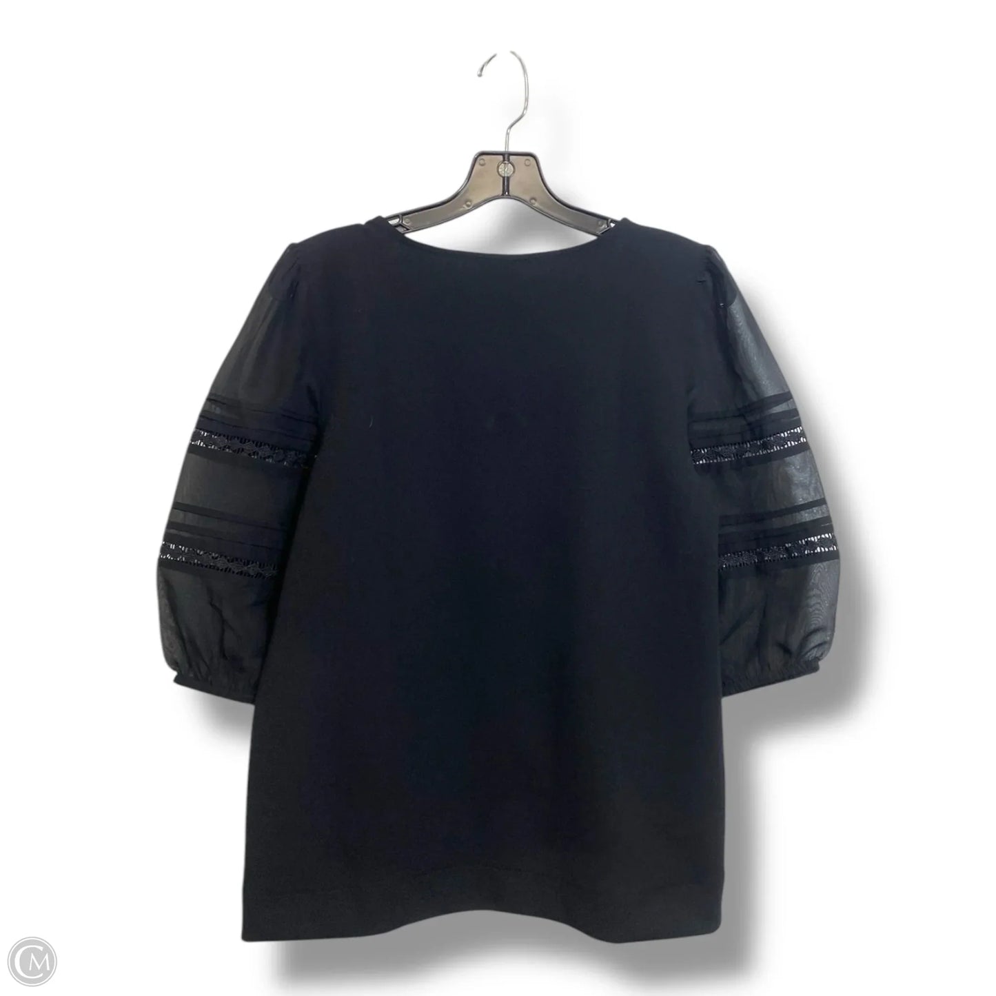 Top Short Sleeve By Ann Taylor In Black, Size: S