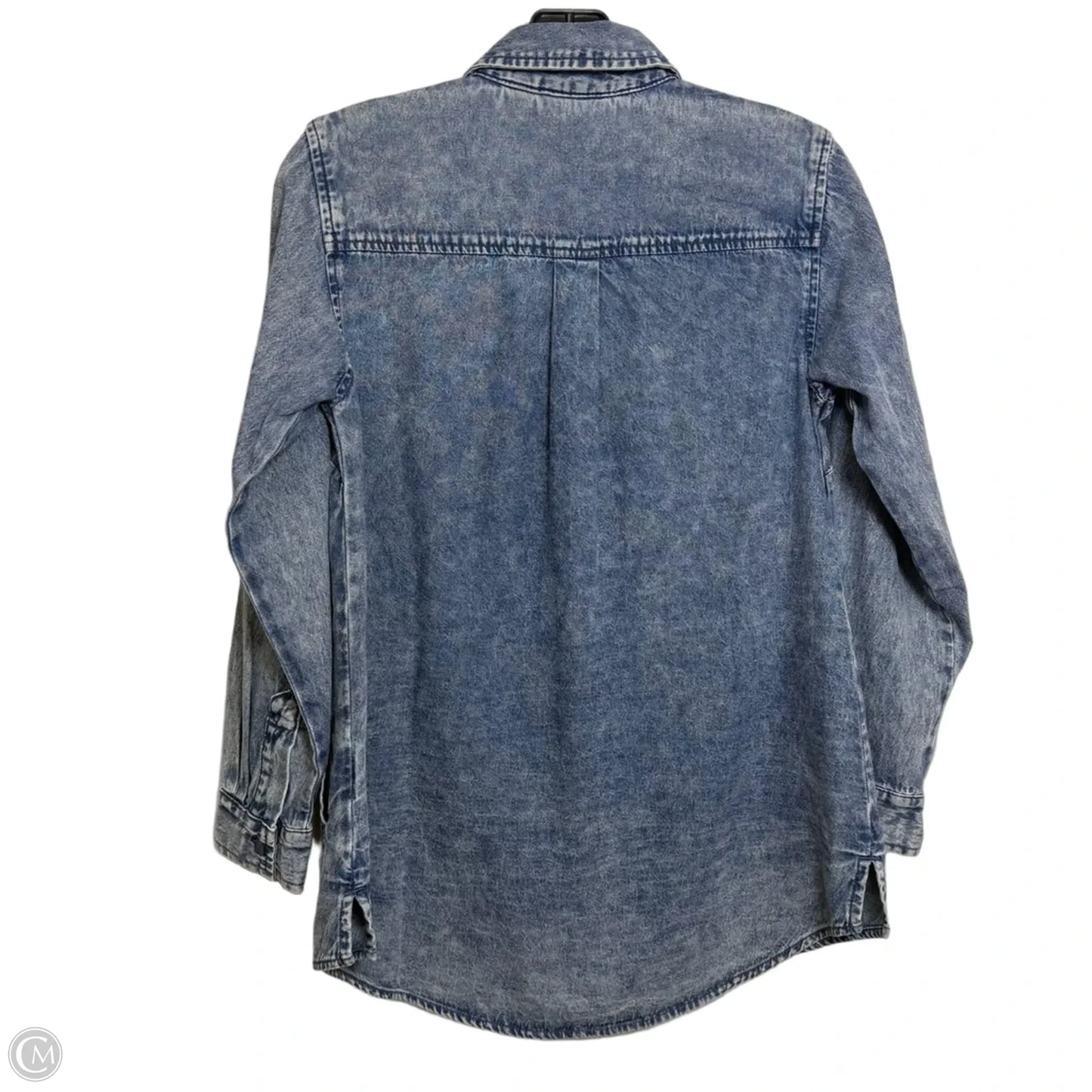 Top Long Sleeve By Joan Rivers In Blue Denim, Size: Xxs