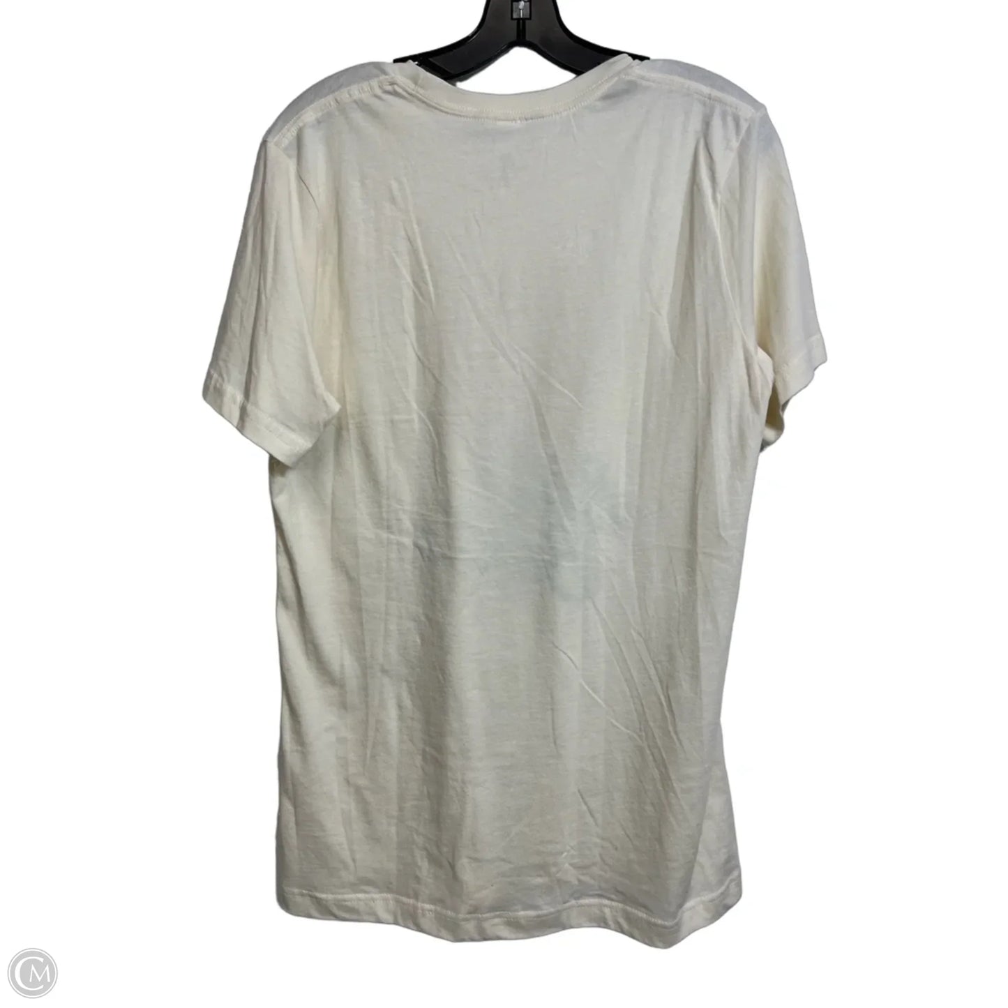 Top Short Sleeve Basic By Canvas In Cream, Size: M