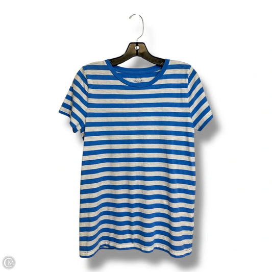 Top Short Sleeve Basic By J. Crew In Striped Pattern, Size: M