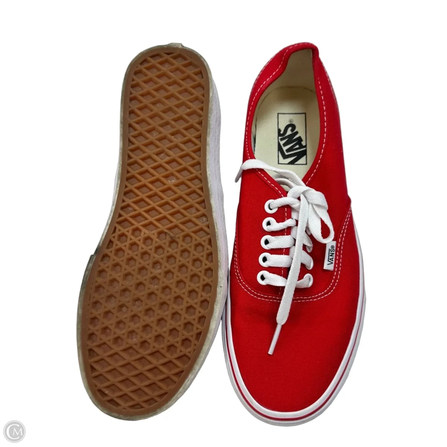 Shoes Flats By Vans In Red, Size: 9.5