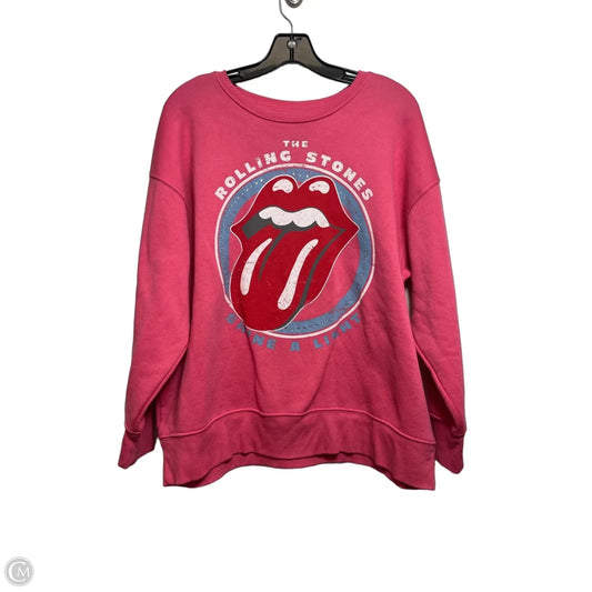 Sweatshirt Crewneck By Clothes Mentor In Pink, Size: L