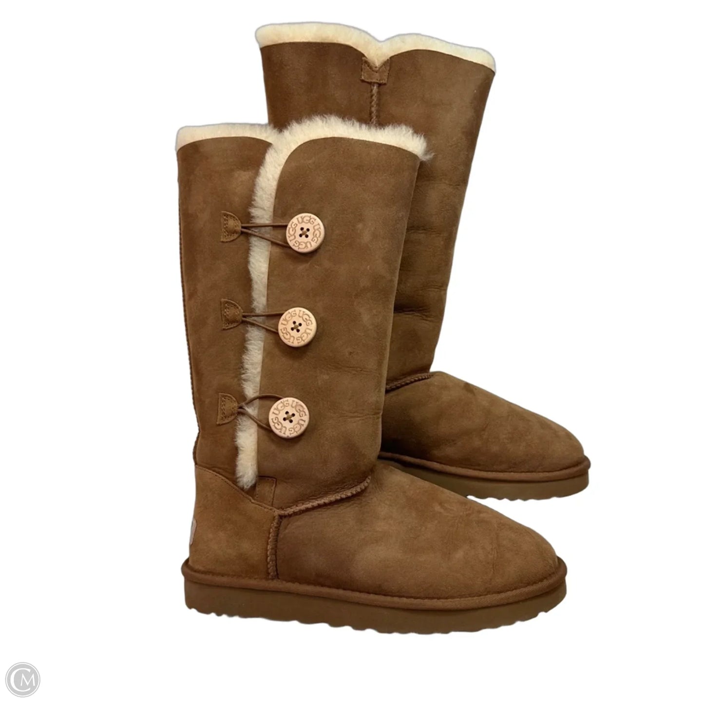 Boots Designer By Ugg In Brown, Size: 10