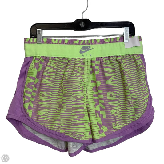 Athletic Shorts By Nike In Green & Purple, Size: L