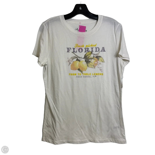 Top Short Sleeve Basic By Clothes Mentor In White, Size: Xl