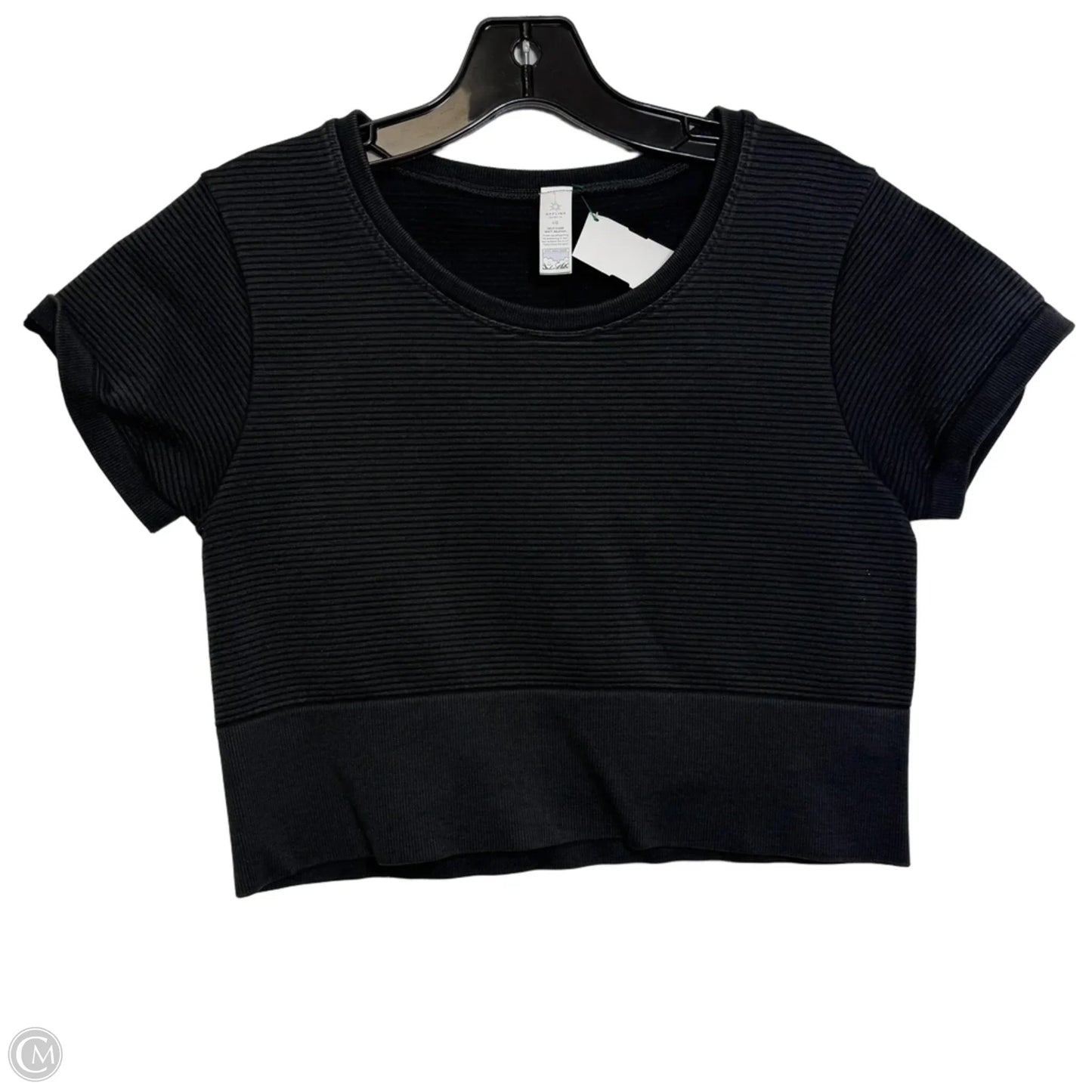 Top Short Sleeve By Offline By Aerie In Black, Size: L