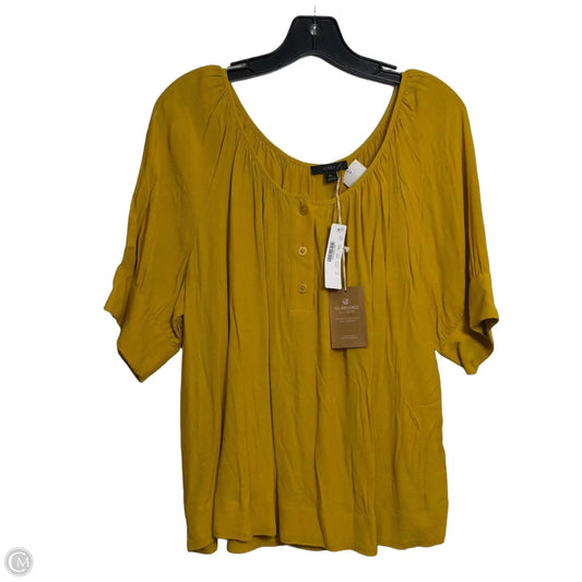 Top Long Sleeve Basic By J. Crew In Yellow, Size: Xl