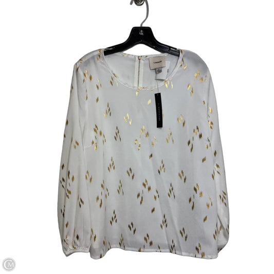 Top Long Sleeve By Clothes Mentor In White, Size: L