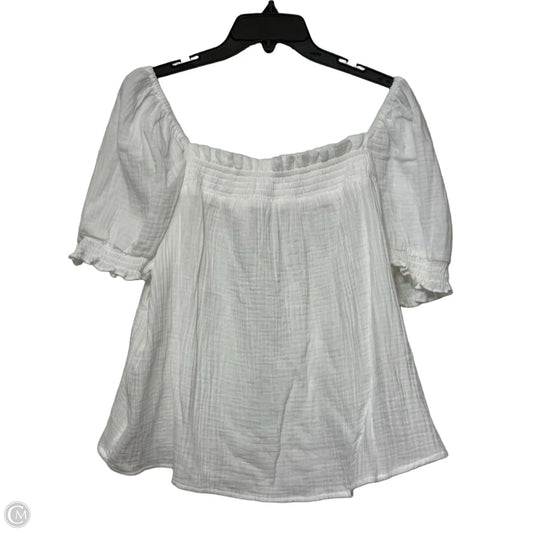 Top Short Sleeve Basic By J. Crew In White, Size: Xxl