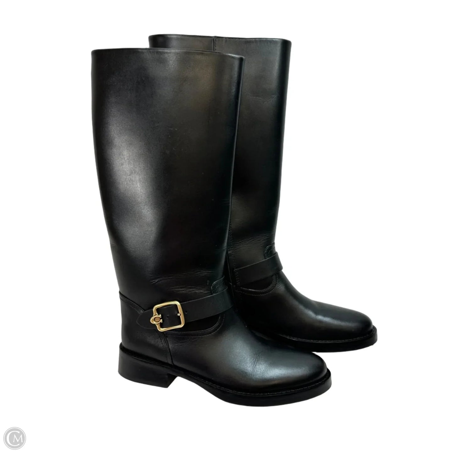 Boots Designer By Coach In Black, Size: 9.5