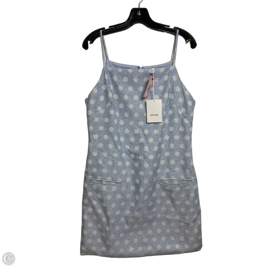 Dress Casual Short By Clothes Mentor In Blue & White, Size: L