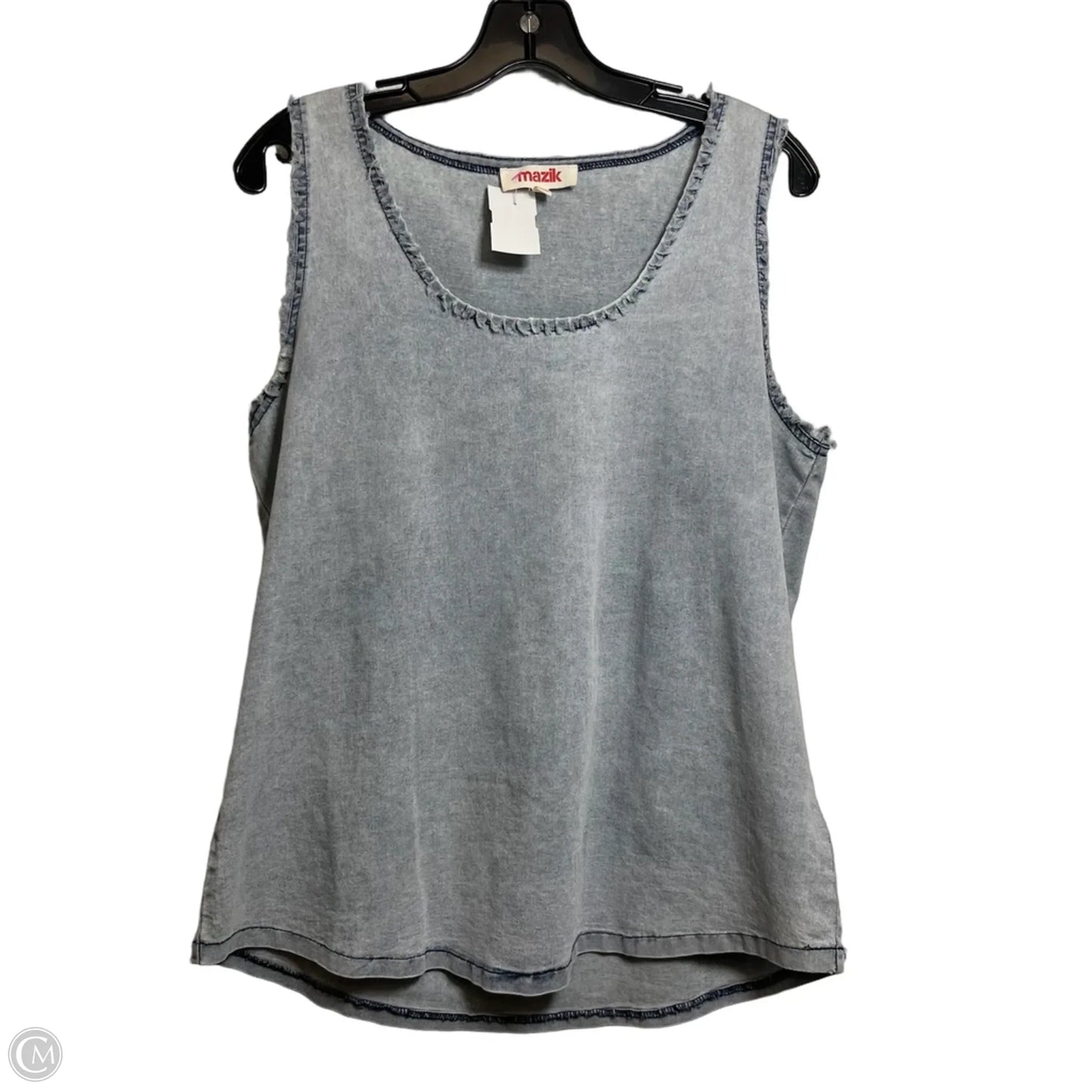 Top Sleeveless Basic By Mazik In Blue Denim, Size: M