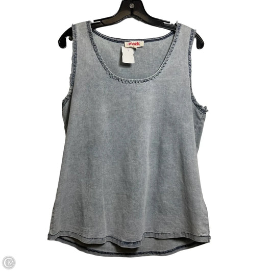 Top Sleeveless Basic By Mazik In Blue Denim, Size: M