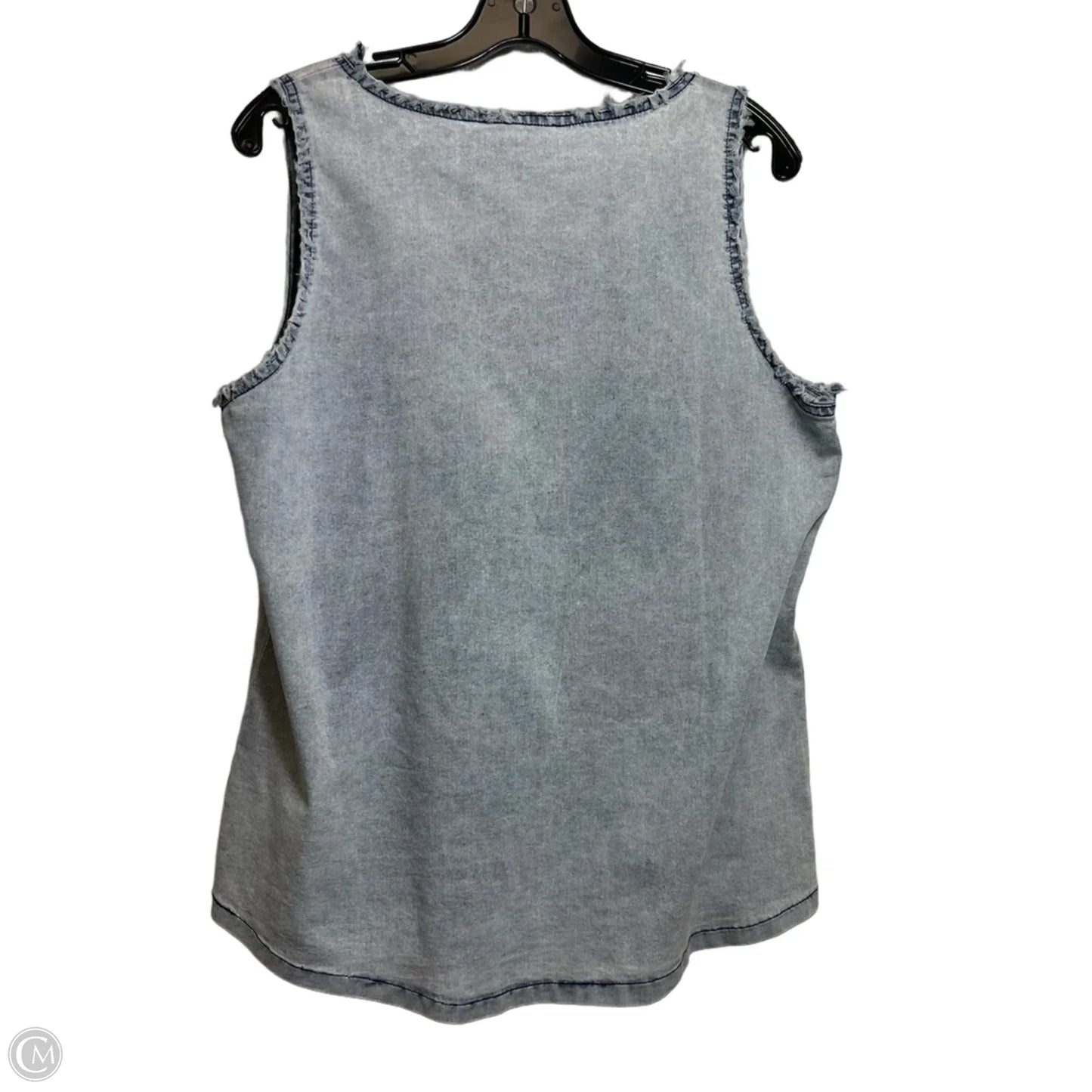 Top Sleeveless Basic By Mazik In Blue Denim, Size: M