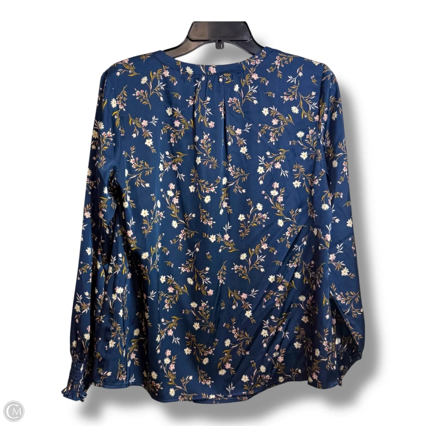 Blouse Long Sleeve By Hawthorn In Floral Print, Size: M