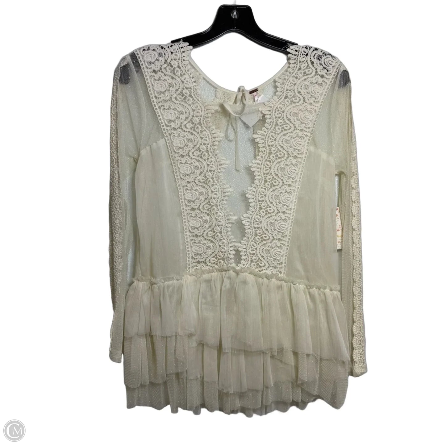 Top Long Sleeve By Free People In Cream, Size: Xs