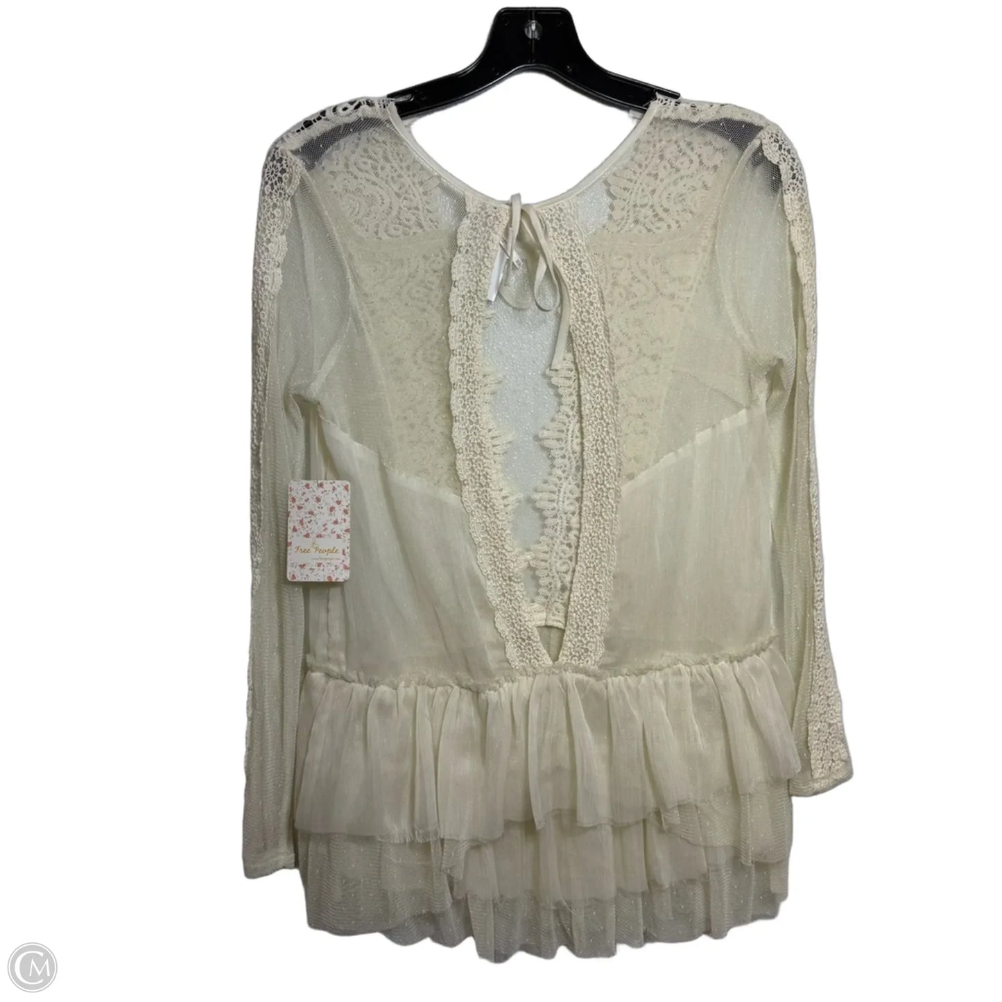 Top Long Sleeve By Free People In Cream, Size: Xs