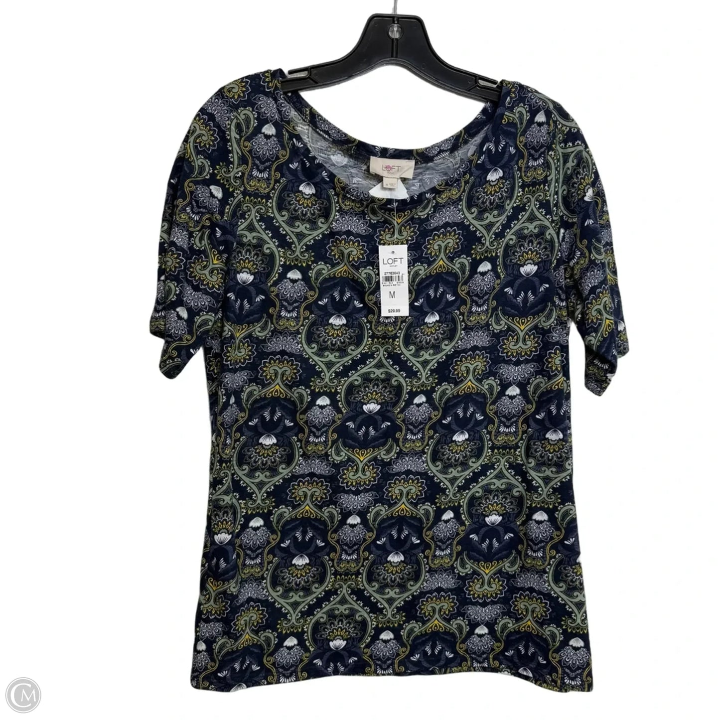 Top Short Sleeve Basic By Loft In Navy, Size: M