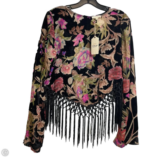 Top Long Sleeve By Sterling & Stitch In Black & Green, Size: M
