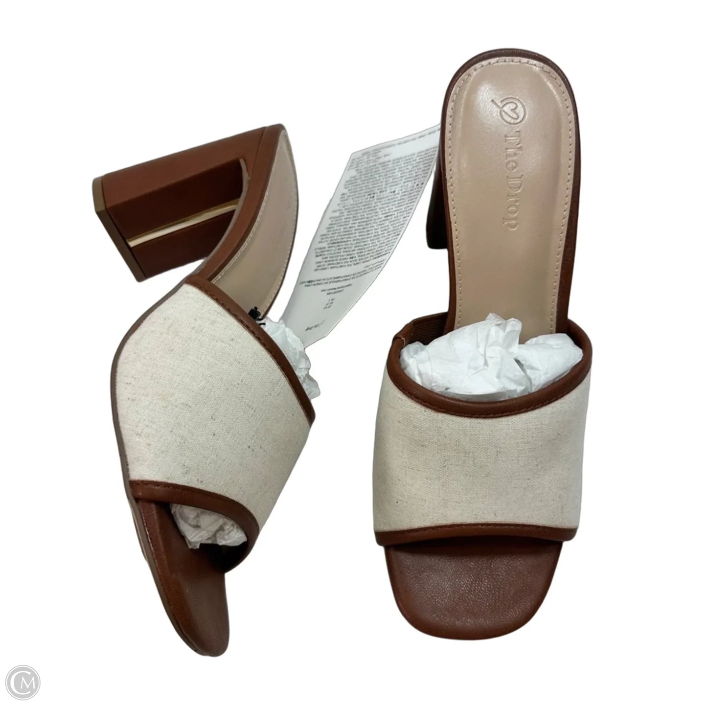 Shoes Heels Block By The Drop In Beige, Size: 6.5