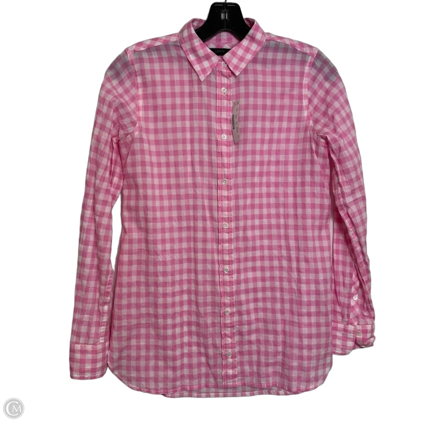 Top Long Sleeve By J. Crew In Pink & White, Size: 0