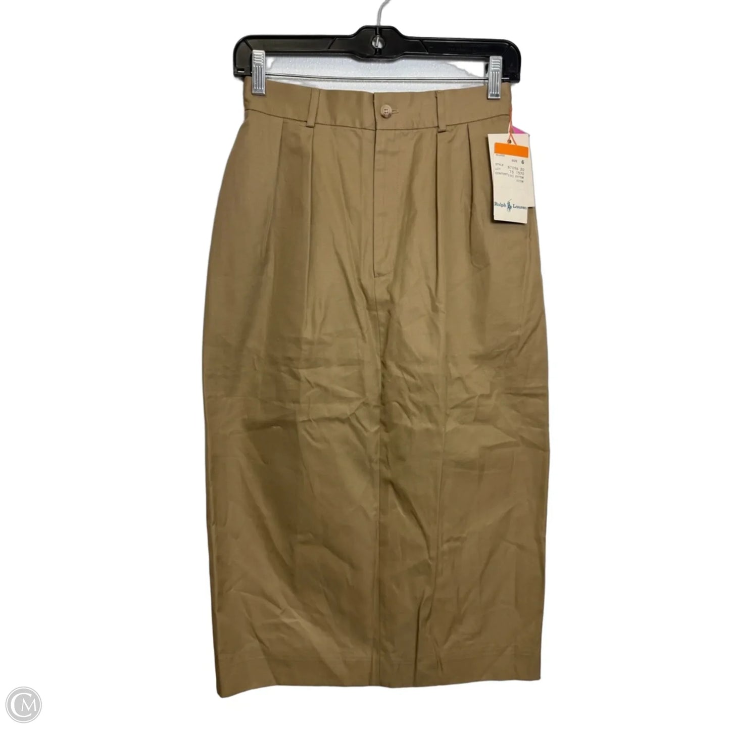 Skirt Midi By Ralph Lauren In Tan, Size: 6