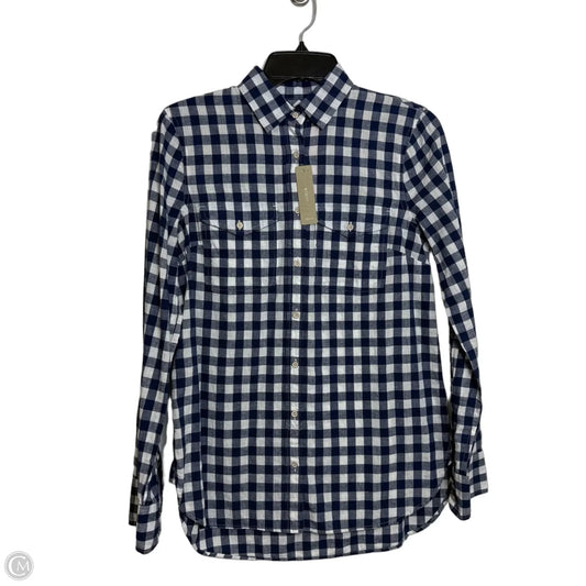 Top Long Sleeve By J. Crew In Checkered Pattern, Size: Xs