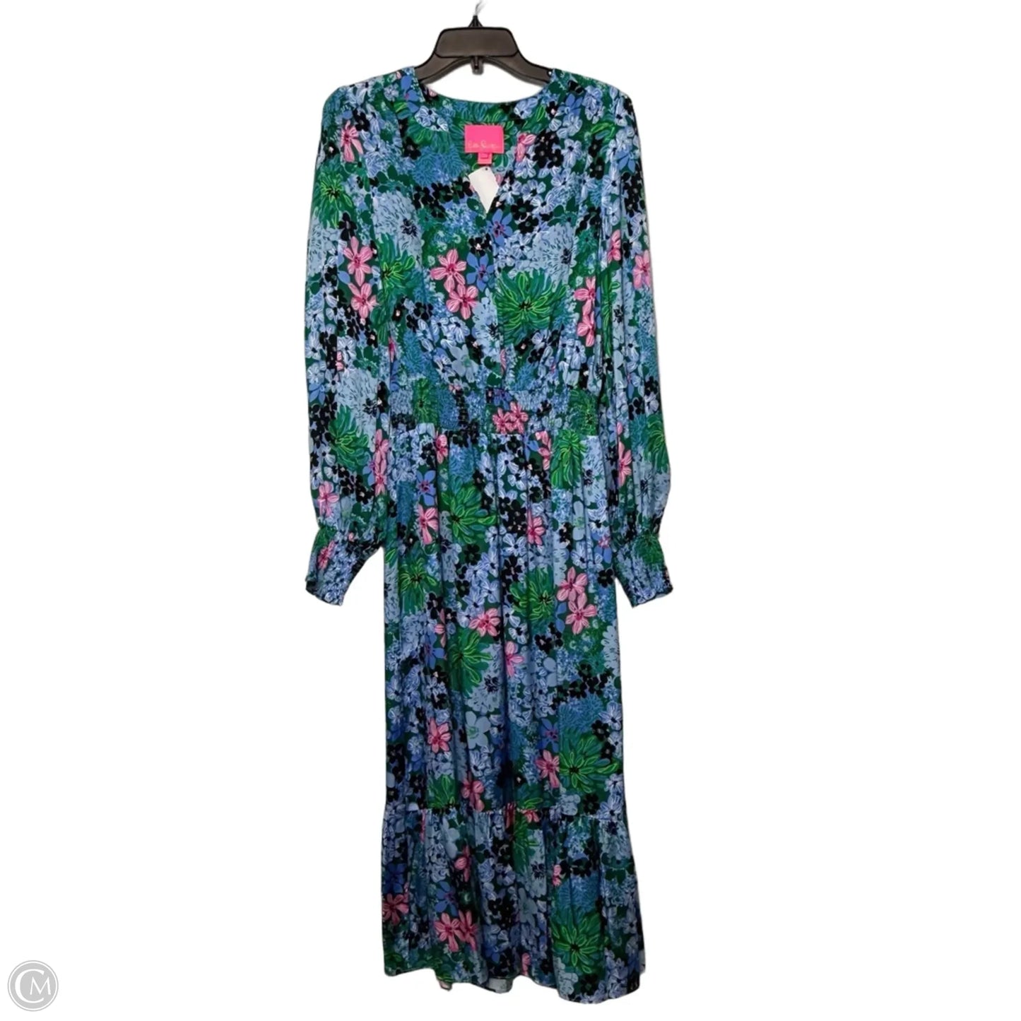 Loubella smocked midi dress Designer By Lilly Pulitzer In Blue, Size: 8