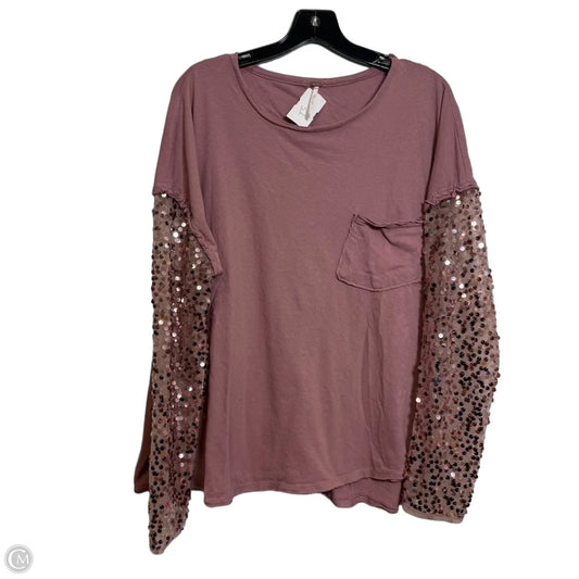 Top Long Sleeve By Free People In Pink, Size: Xl