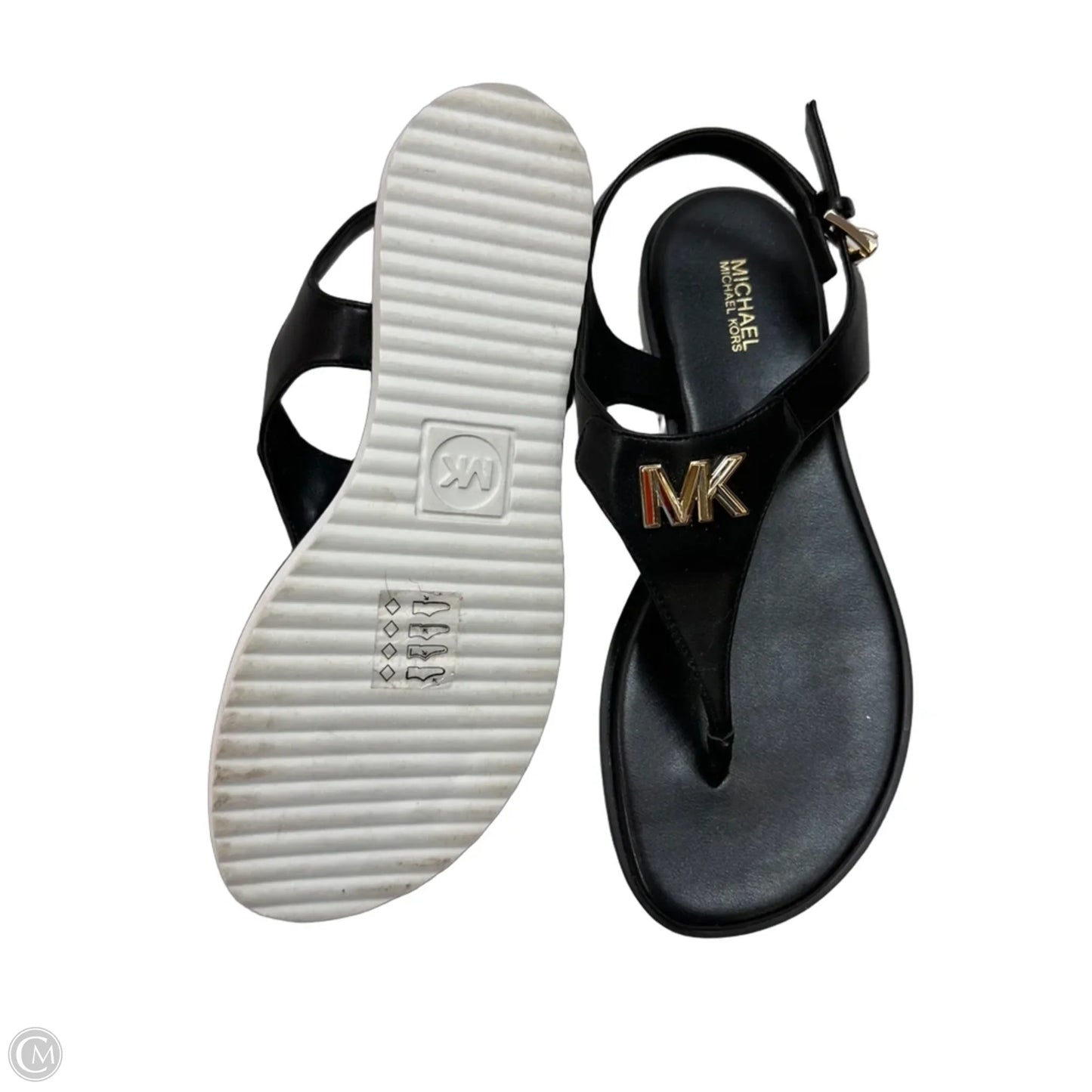 Sandals Flats By Michael By Michael Kors In Black, Size: 8