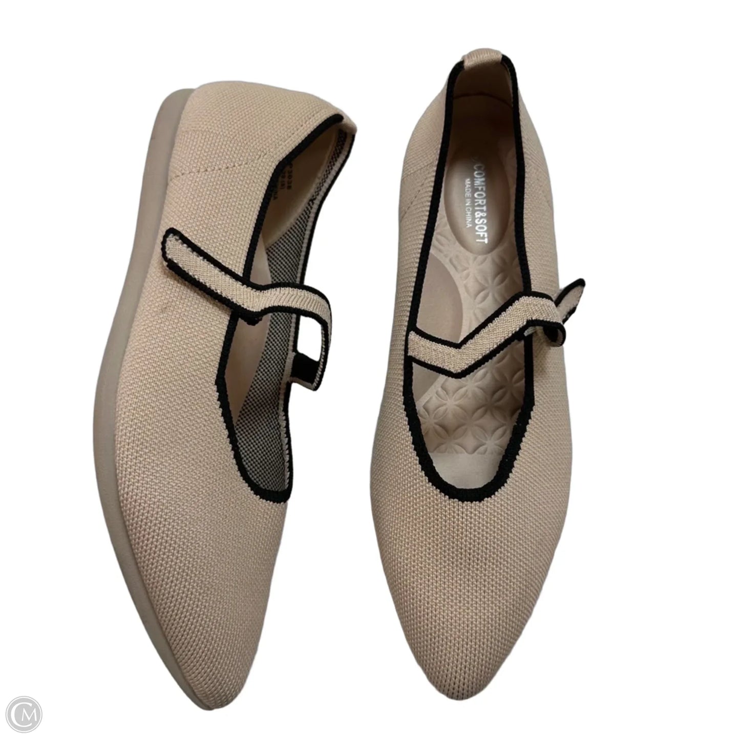 Shoes Flats By Clothes Mentor In Beige, Size: 8.5