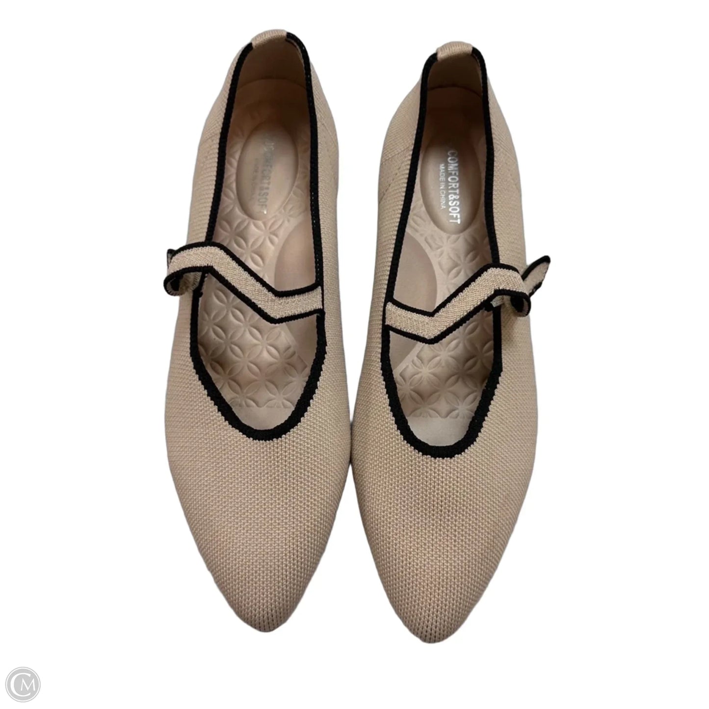 Shoes Flats By Clothes Mentor In Beige, Size: 8.5