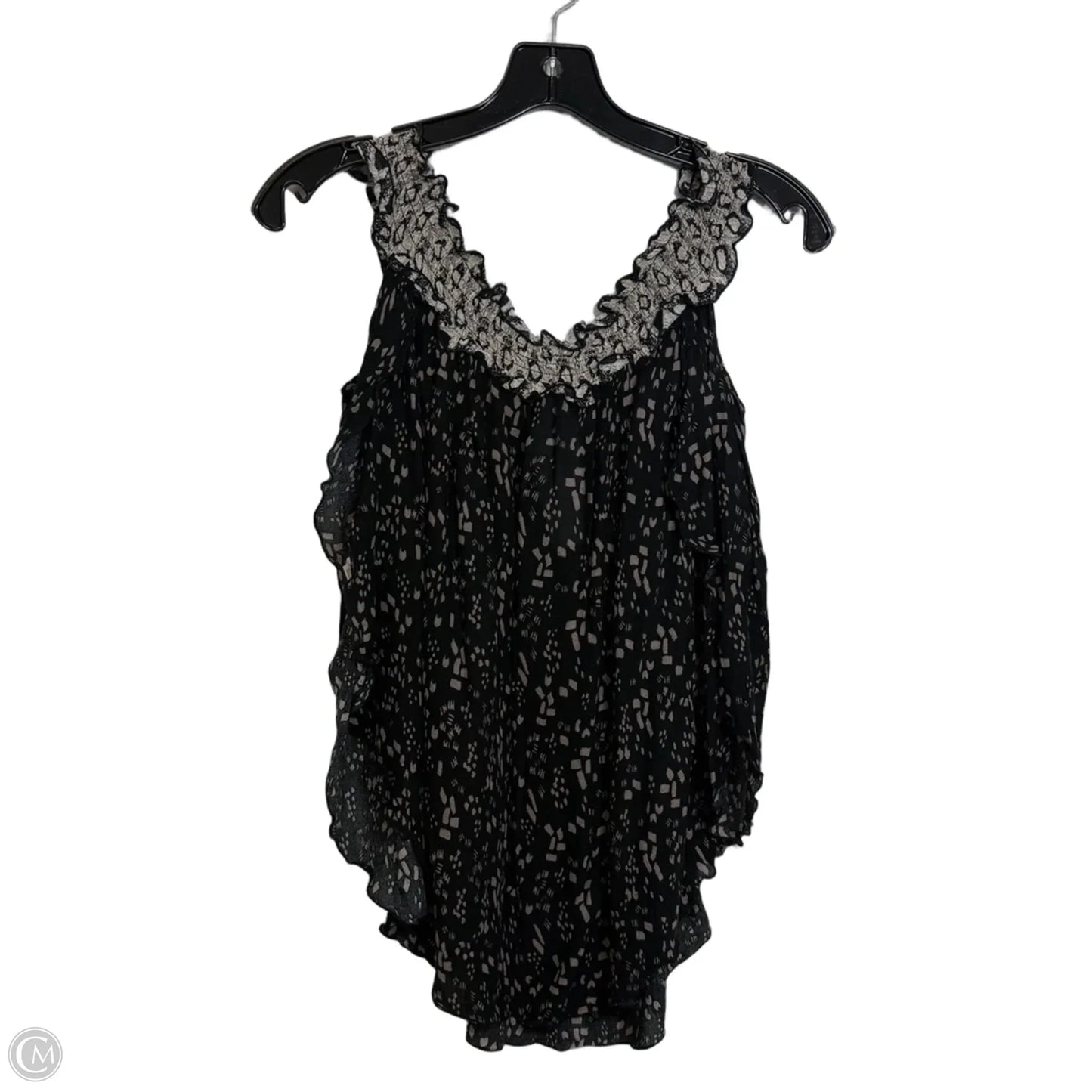 Top Sleeveless By Free People In Black & Cream, Size: M