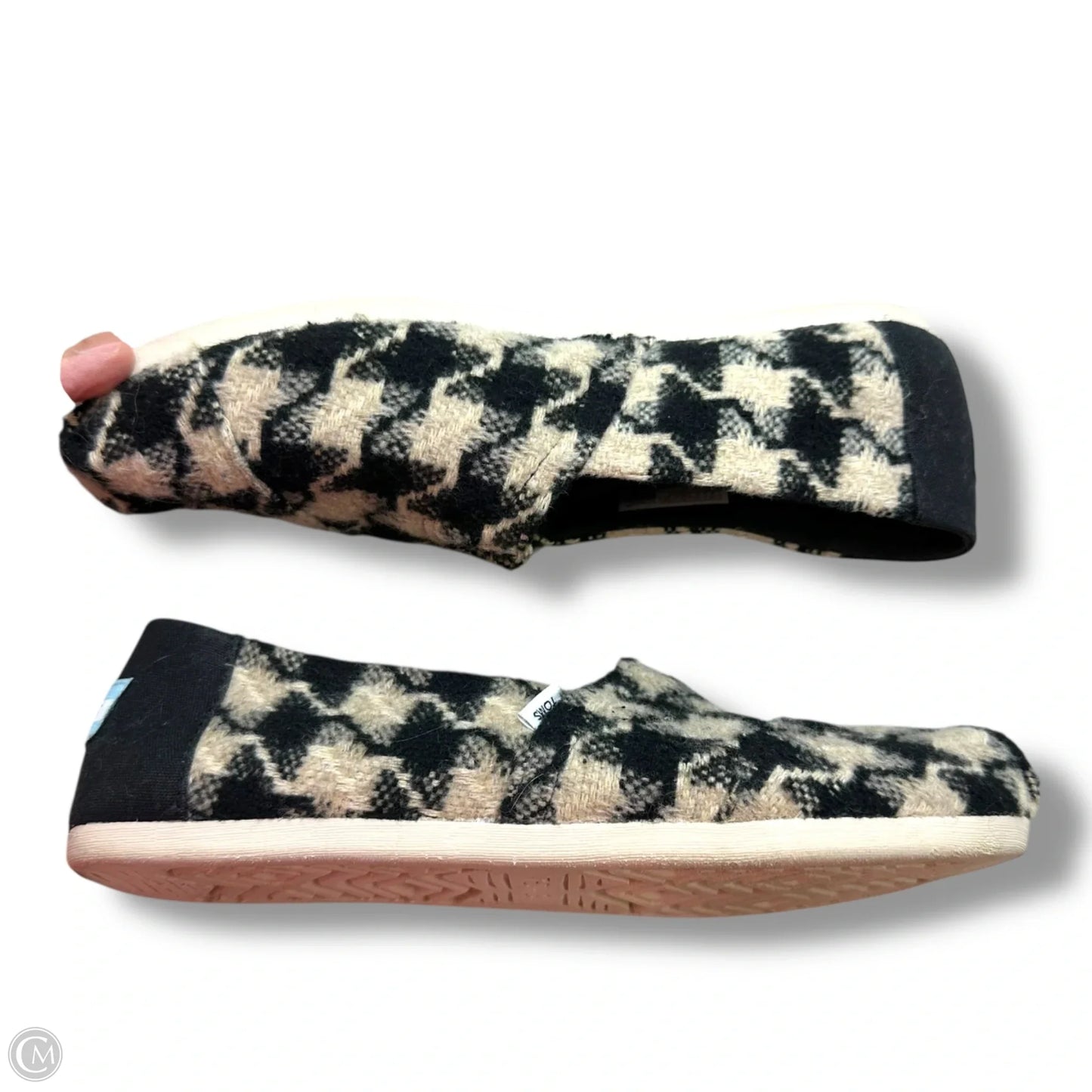 Shoes Flats By Toms In Black & Cream, Size: 8